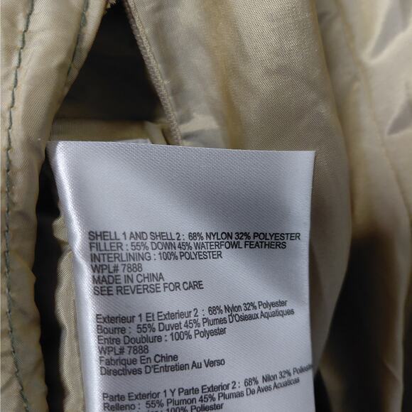 Michael Kors Womens Down Puffer Jacket Medium Green Reversible Quilted Packable - Picture 13 of 15